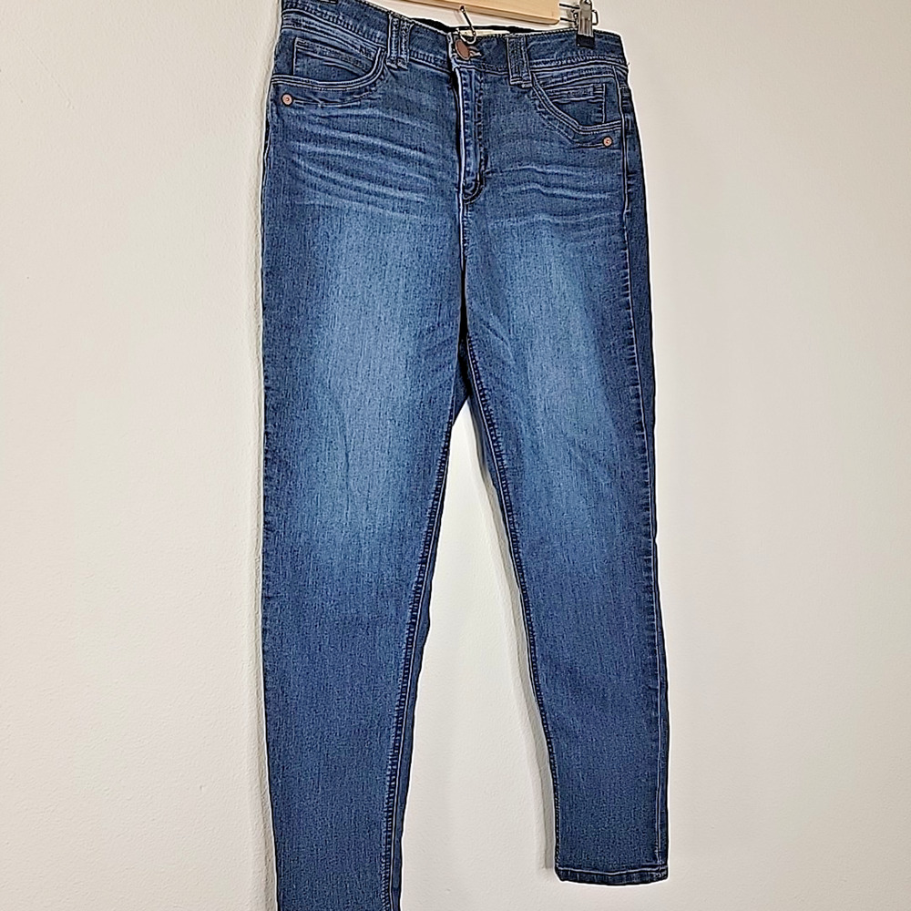 Democracy‎ Ab Tech Jeans Womens 10 Blue Stretch Mid Rise Skinny - Picture 2 of 7